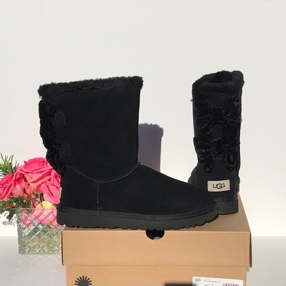 UGG Shoes Ugg Bailey Bow Crushed Velvet Poshmark